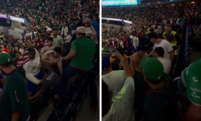 VIDEO: Aficionados de EU y México se van a los golpes en la Final de la Nations League