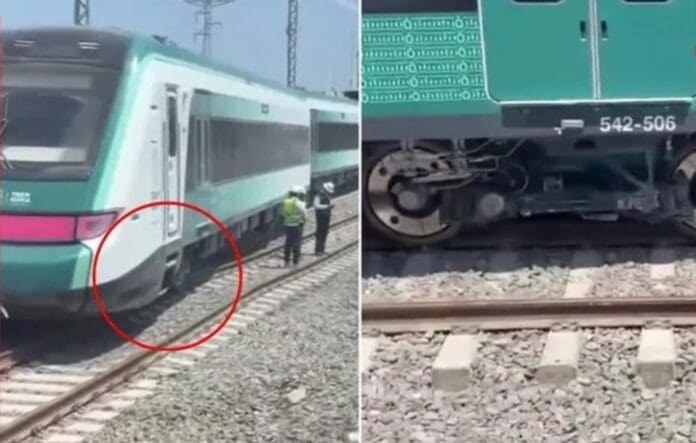 Video Reportan descarrilamiento de convoy del Tren Maya en Tixkokob, Yucatán