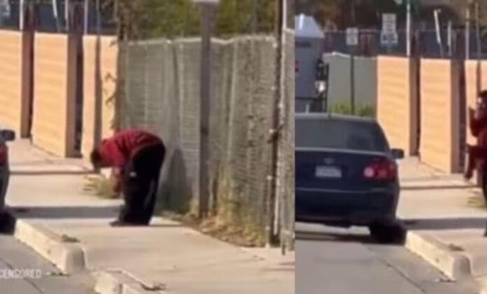 VIDEO: Sorprenden en California a un indigente comiendo una pierna humana