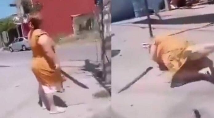 Una mujer intentó agredir con un machete a empleados de la Comisión Federal de Electricidad (CFE) que acudieron a cortarle la luz.