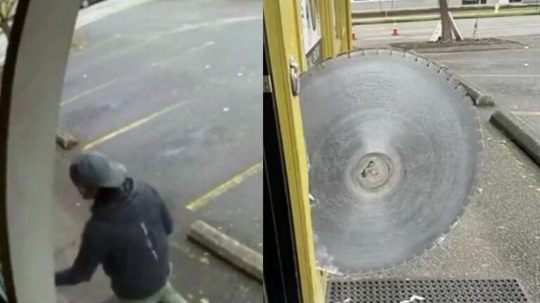 VIDEO: Hombre se salva de sierra que salió disparada