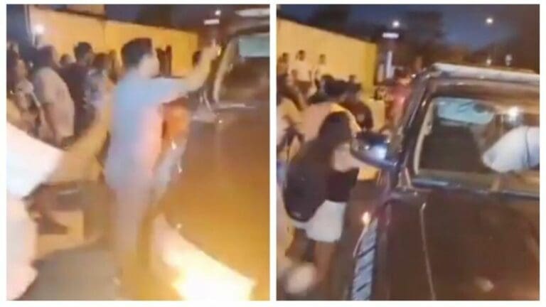 Video: Intento de linchamiento contra familiares de sujeto acusado por cortar la patita de un perro