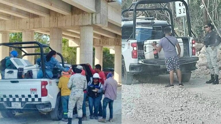 Denuncian en redes a elementos de la Guardia Nacional que presuntamente venden comida a trabajadores del Tren Maya