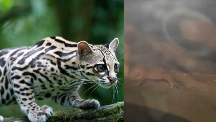 Captan a tigrillo en Puerto Aventuras, especie se encuentra en riesgo de extinción