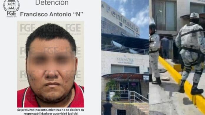Detienen a presunto responsable de la ejecución en Plaza Península de Cancún