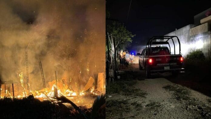 Se incendia una palapa en Cancún; se ignora qué ocasionó el fuego