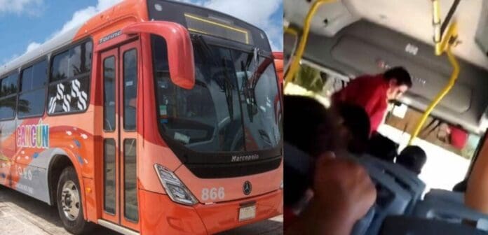 Dan de baja a chofer que tuvo un altercado con pasajeros en autobús de la Zona Hotelera de Cancún