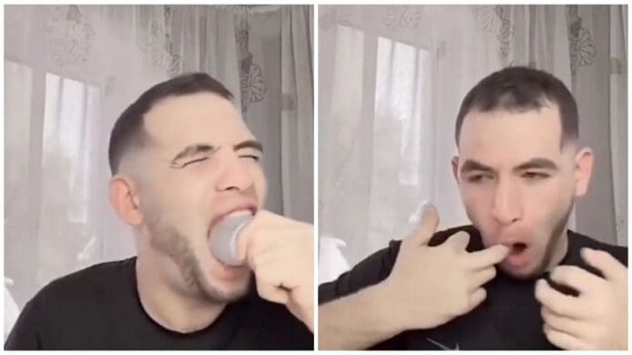 Se mete un foco en la boca por un reto viral y parte del vidrio se le atora