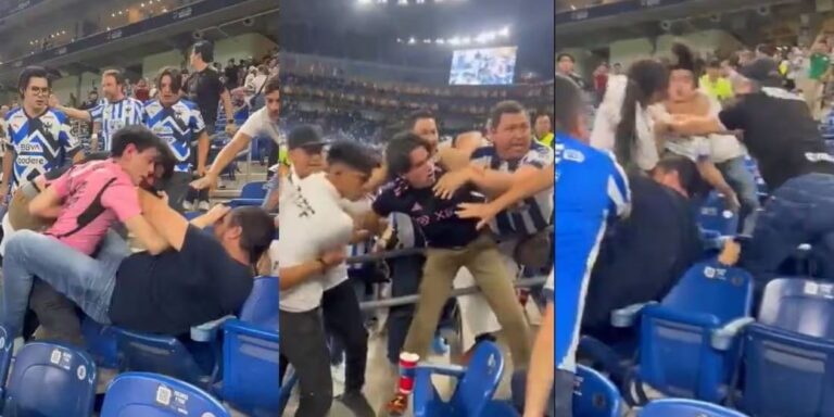 Pelea de aficionados en el Monterrey vs Inter Miami se hace viral