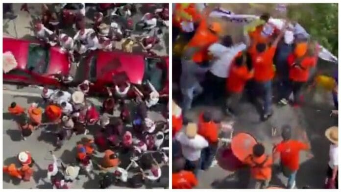 Militantes de MC y Morena pelean durante debate de candidatos en Guadalajara
