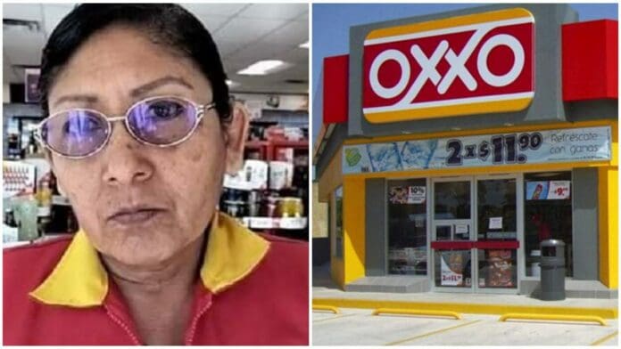 Empleada de OXXO se atrinchera porque no le salieron las cuentas