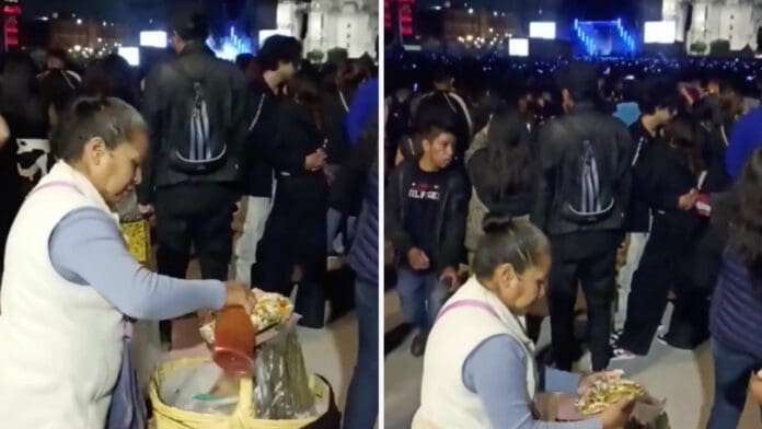 VIDEO: Señora se hace viral por vender tlayudas durante el concierto de Interpol en la CDMX
