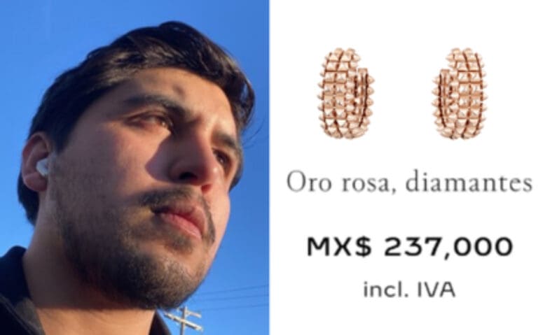 ¡Lo logró! Joven mexicano vence a Cartier y recibe aretes de diamantes valuados en casi medio millón de pesos