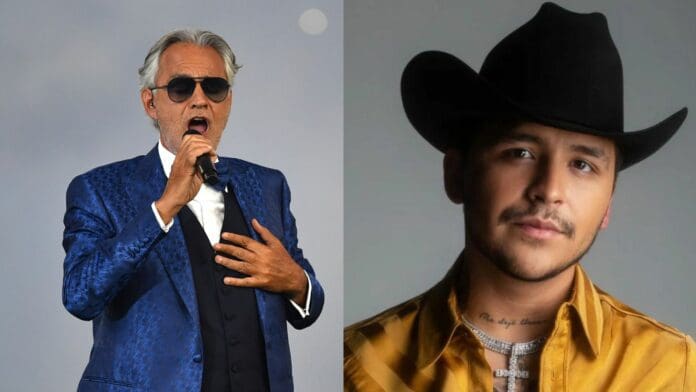Christian Nodal agradece ser parte del homenaje musical a Andrea Bocelli