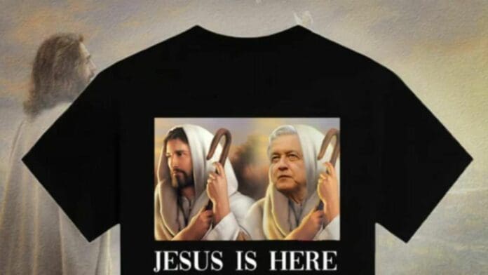 Lanzan playera que compara a AMLO con Jesús