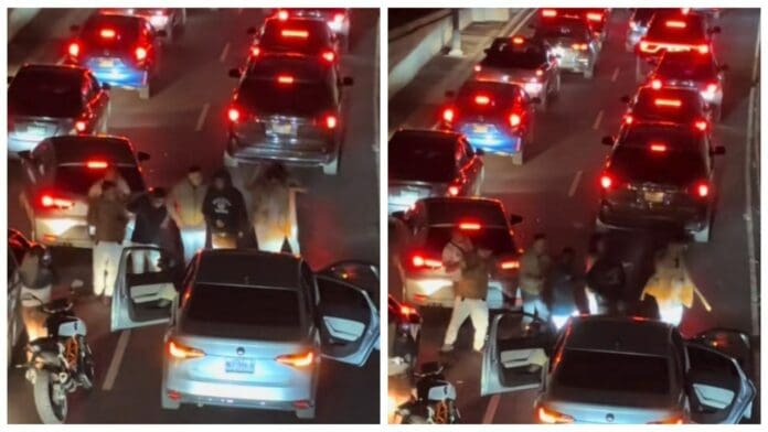 Conductores quedaron varados en pleno tráfico y terminaron bailando 'Payaso de Rodeo' en CDMX