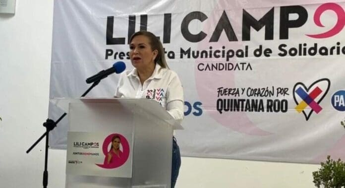 Lili Campos invita a la gente de Playa del Carmen a su cierre de campaña que se realizará la tarde de este lunes en la plaza 28 de julio.
