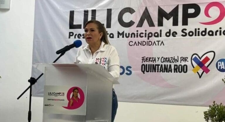 Lili Campos invita a la gente de Playa del Carmen a su cierre de campaña que se realizará la tarde de este lunes en la plaza 28 de julio.