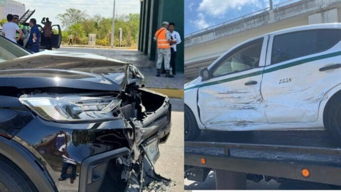 Reportan nueva agresión de taxistas de Cancún contra Uber a la altura del puente del Moon Palace