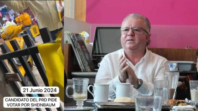 Candidato del PRD en Isla Mujeres pide el voto a favor de Claudia Sheinbaum