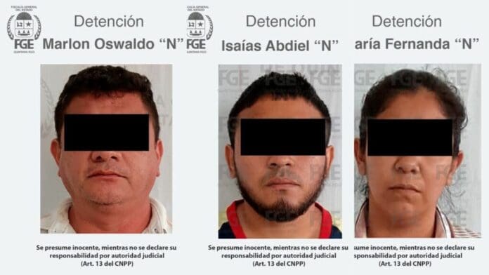 La Fiscalía General del Estado (FGE) de Quintana Roo detuvo a tres presuntos implicados en el asesinato de Santiago Tun.