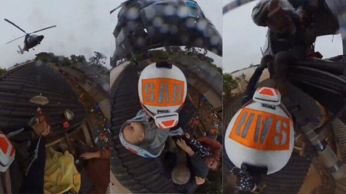 VIDEO Bebé de dos años es rescatado del techo de una casa tras fuertes inundaciones en Brasil