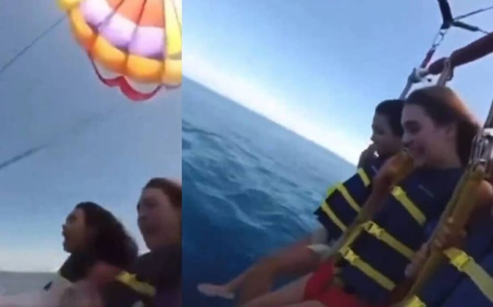 Video: Jovenes turistas mueren en el mar tras quedar atrapadas a un paracaídas en Malasia