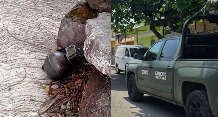 En Tapachula, Chiapas una niña localizó cerca de su vivienda una granada de fragmentación. El objeto ya fue resguardado.