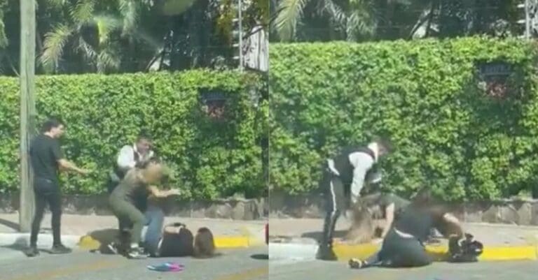 Video: Graban a policía peleando a golpes con dos mujeres en las calles de Guadalajara