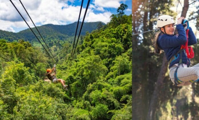 Muere mujer al caer de tirolesa, a 40 metros de altura; sobrinas presenciaron tragedia