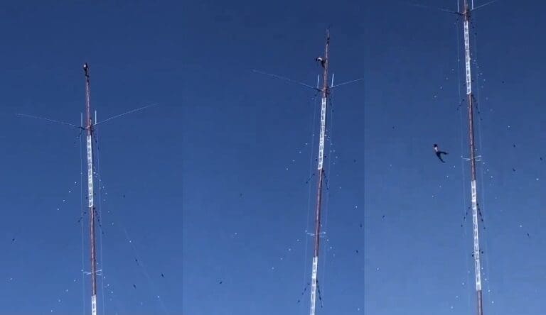 Joven sube a antena en Tlaxcala y se lanza al vacío