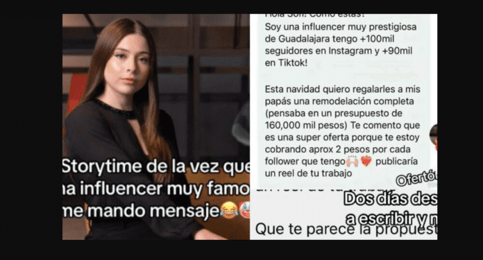 Tunden a influencer por querer remodelación de 160 mil pesos a cambio de colaboración