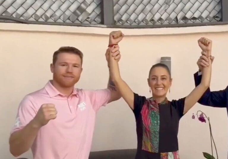 VIDEO: "Canelo" Álvarez se reúne con Claudia Sheinbaum y anticipa su victoria en las elecciones