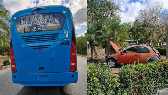 Un autobús de la empresa Del Valle nuevamente se vio involucrado en un accidente; un menor de edad perdió la vida tras un choque en Cancún.
