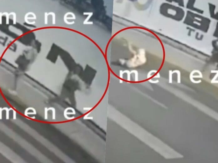 VIDEO: Hombre golpea a mujer en la Cdmx y la avienta a los carros