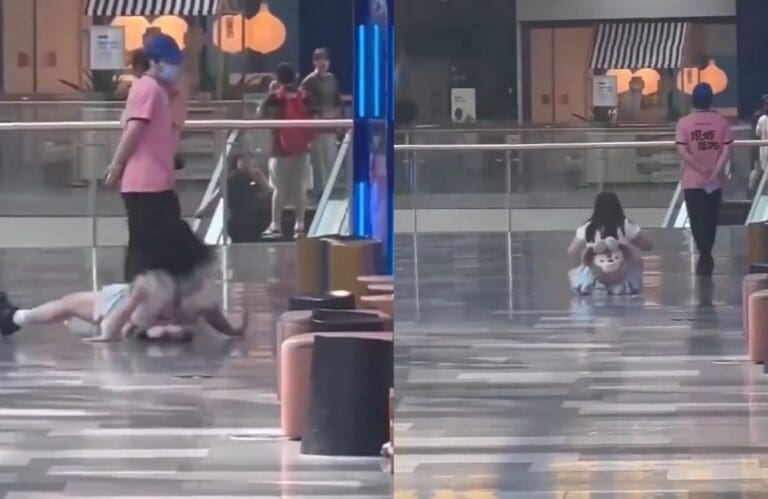 VIDEO: Joven le hace ‘berrinche’ a su novio en pleno centro comercial y desata críticas en redes