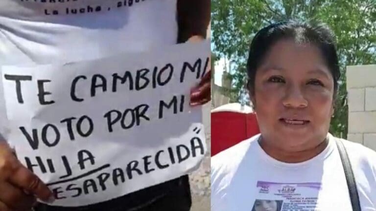 "Te cambio mi voto por mi hija desaparecida", fue el mensaje de una madre buscadora al sufragar este domingo 2 de junio.