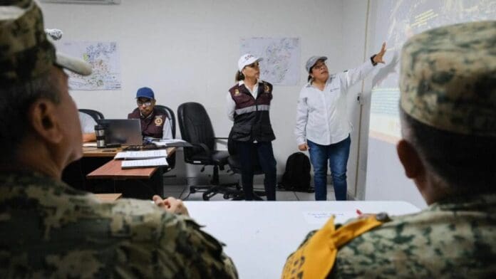 Mara Lezama da reporte y actualización sobre las condiciones climatológicas y acciones de apoyo a las y los quintanarroenses