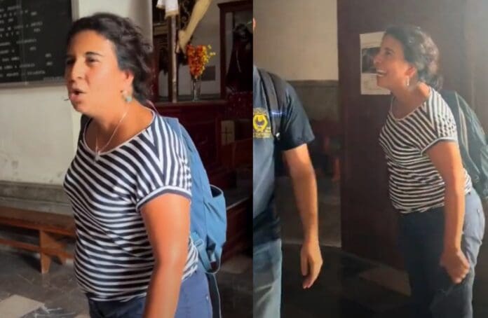VIDEO: Mujer se vuelve viral por decir que usar short dentro de la iglesia 