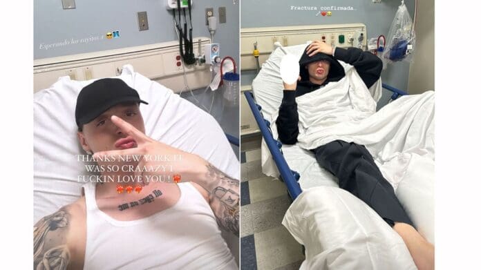 Peso Pluma sufre accidente y desde el hospital confirma su estado de salud