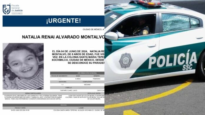 Policías de la CDMX facilitan secuestro de Natalia Renai, una niña de ocho años