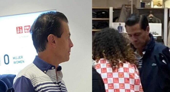 Enrique Peña Nieto fue captado comprando ropa en una tienda en Madrid, España. Se armó la polémica en internet.