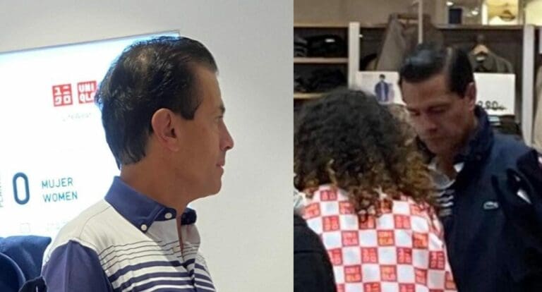 Enrique Peña Nieto fue captado comprando ropa en una tienda en Madrid, España. Se armó la polémica en internet.