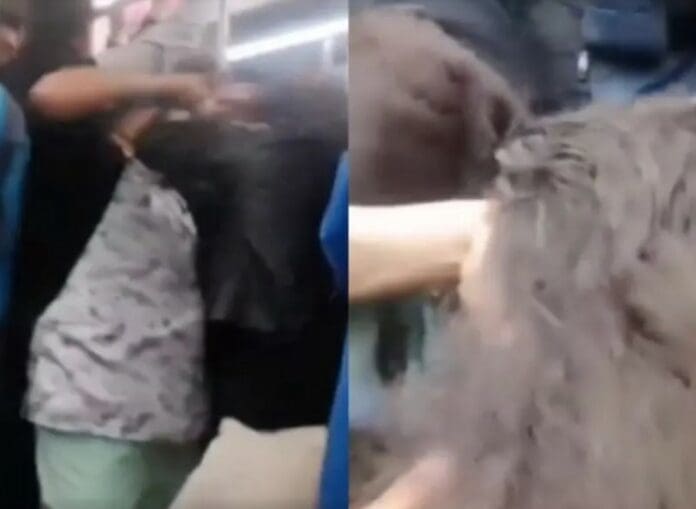 Video: Graban a dos mujeres peleando por un asiento en el Metro CDMX