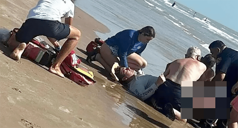 VIDEO: Captan ataque de tiburón en playa de Texas en pleno Día de la Independencia