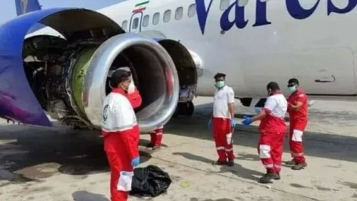 Video: Muere mecánico al ser succionado por la turbina de un avión de pasajeros en Irán