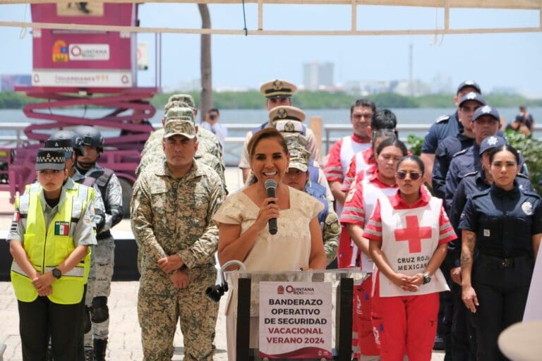 Más de seis mil elementos cuidarán a los turistas que visiten Quintana Roo durante el verano: Mara Lezama