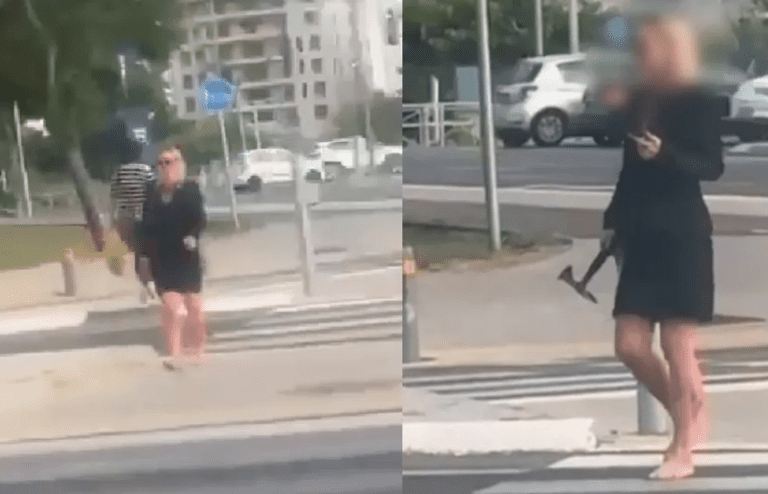 VIDEO: Mujer asesina a su hijo de 6 años, a su perro y hiere a un guardia con un hacha en Israel