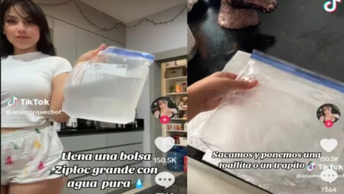 VIDEO Tunden a mexicana en redes por ofrecer un tutorial para fabricar hielo en casa