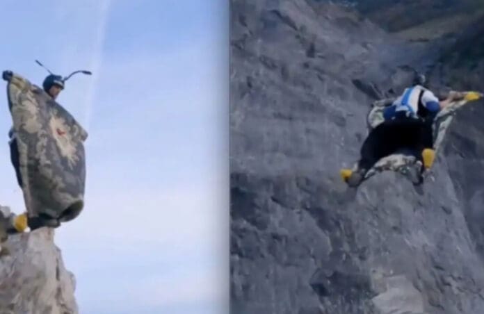 Video: Hombre sobrevuela una montaña a bordo de la 